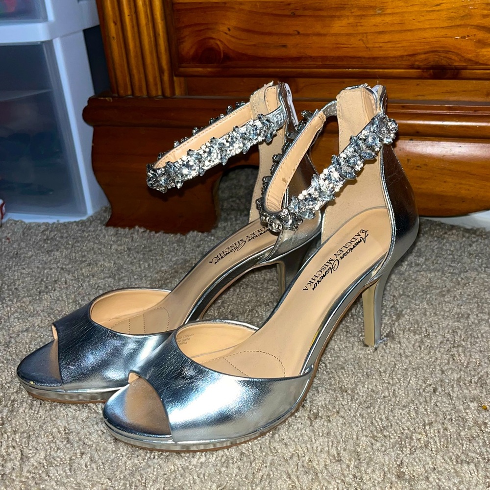 American Glamour Badgley Mischka Formal High Heels with Rhinestone